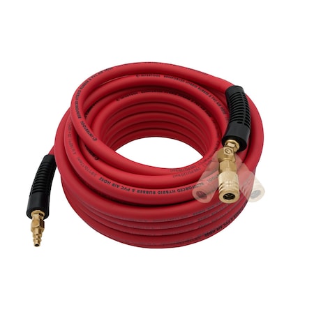 Intertool Hybrid Air Hose, 50 ft. x 3/8 in., Red PT08-1782